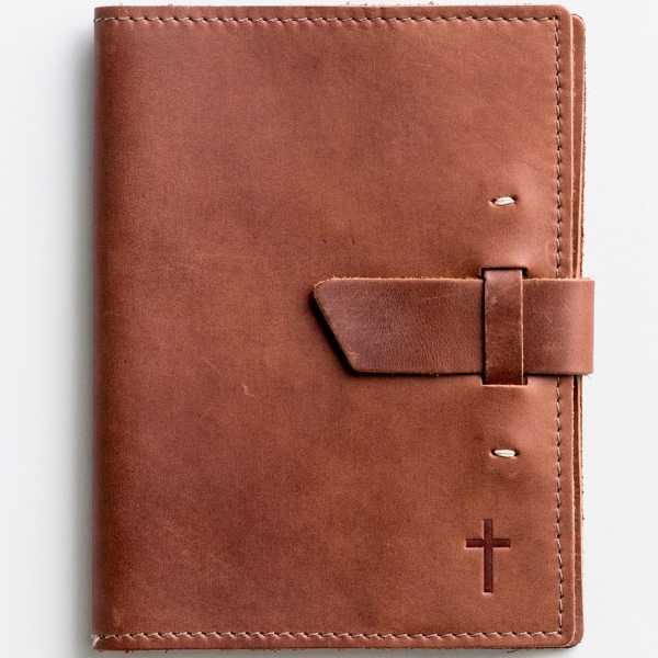 Leather Journal with Cross