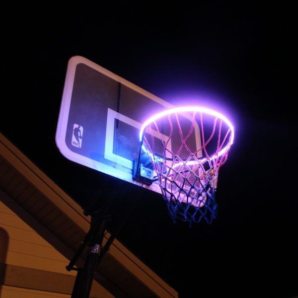 LED Lit Basketball Rim Attachment