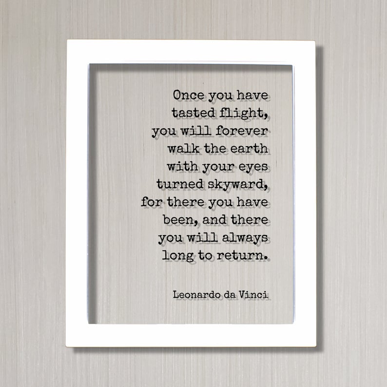 Leonardo da Vinci Quote Framed Poster