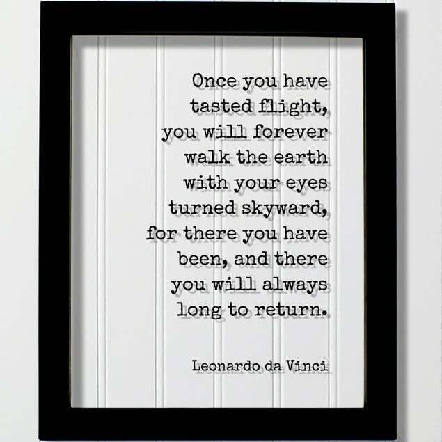 Leonardo da Vinci Quote Framed Poster