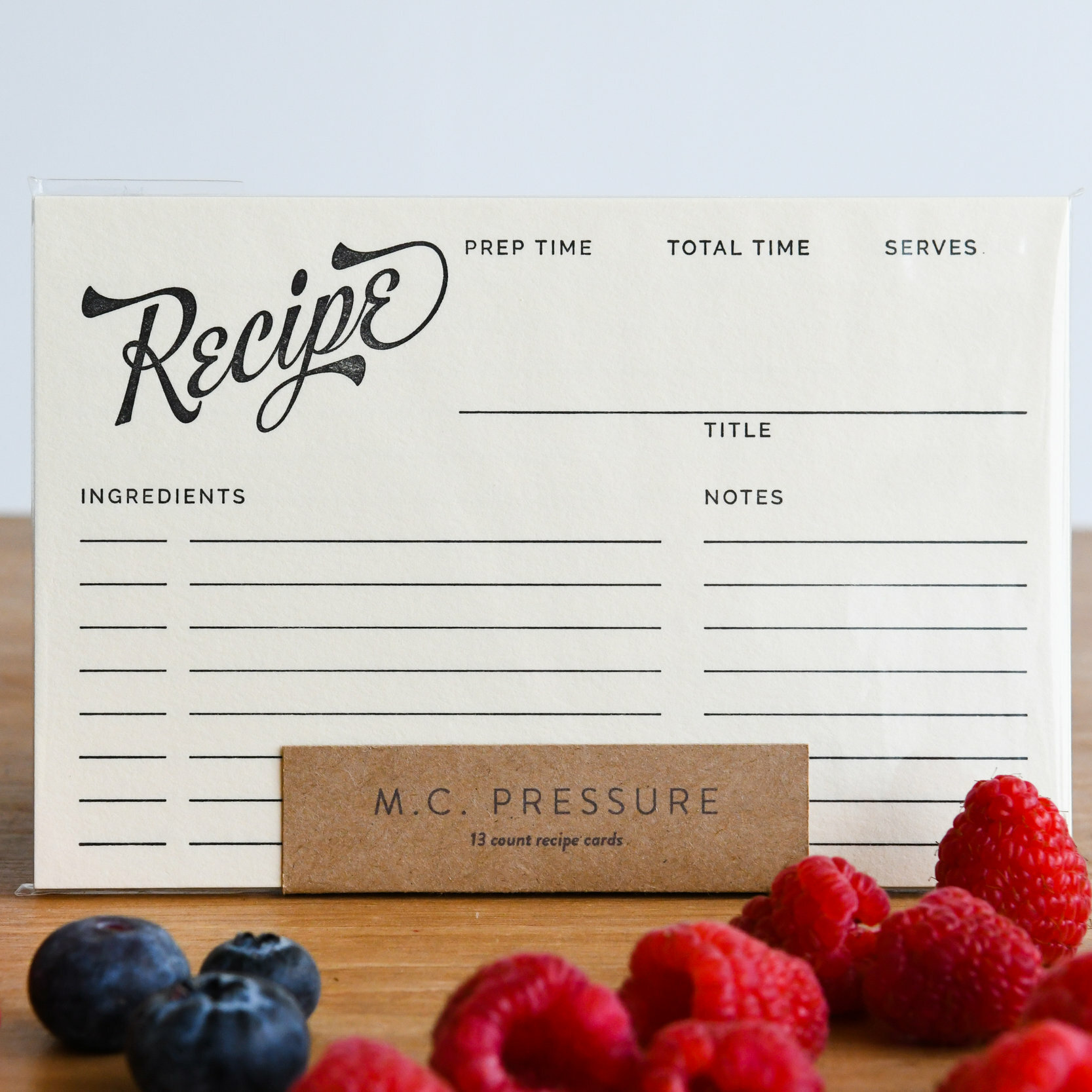 Letterpress Recipe Cards