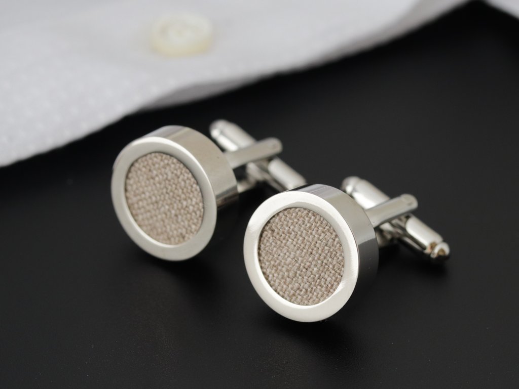 Linen Cufflinks