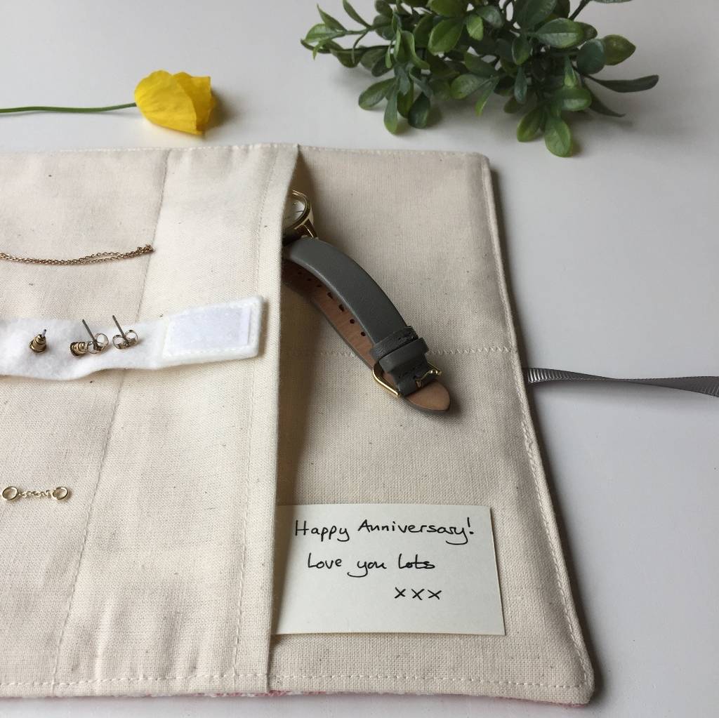 Linen Jewellery Roll