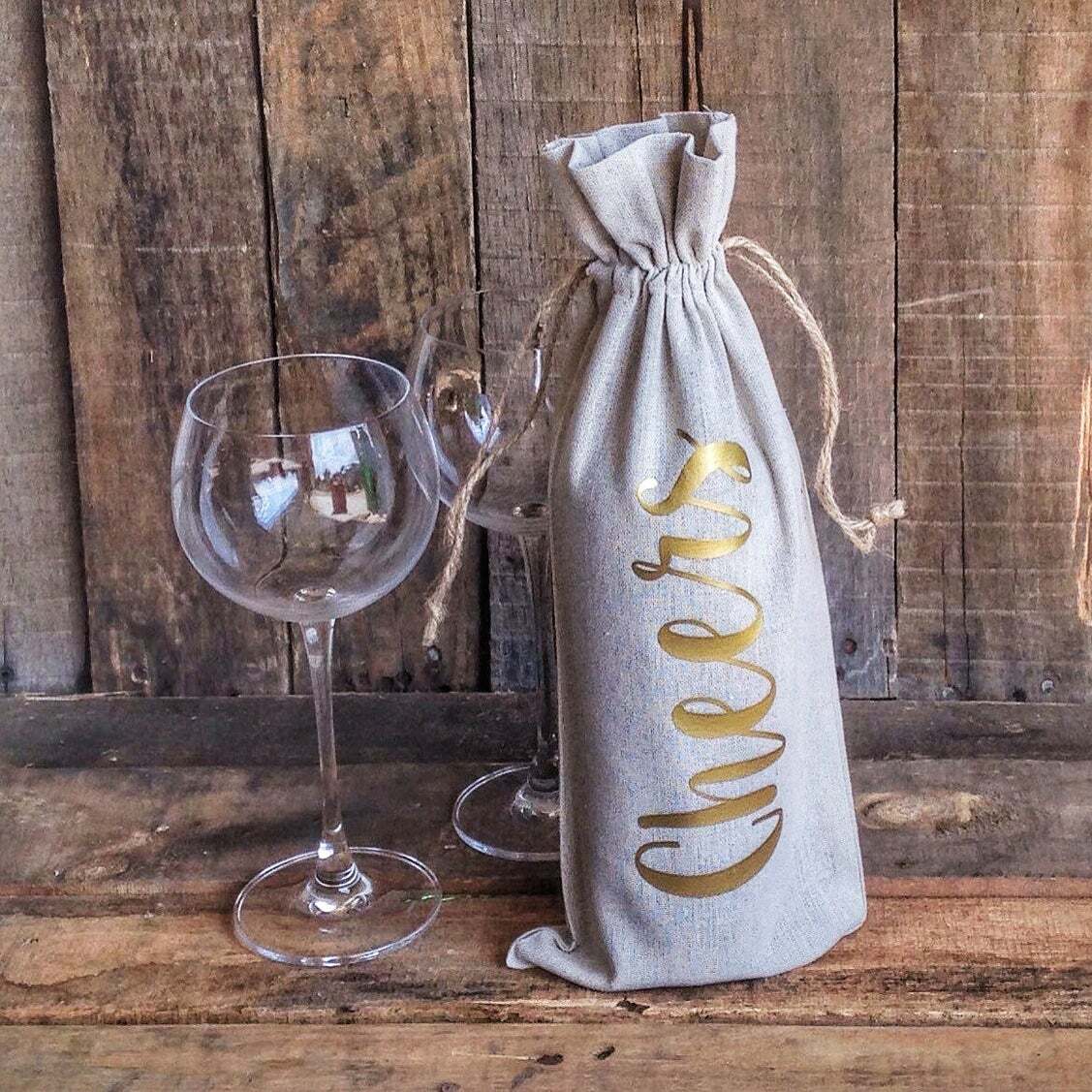 Linen Wine Bag