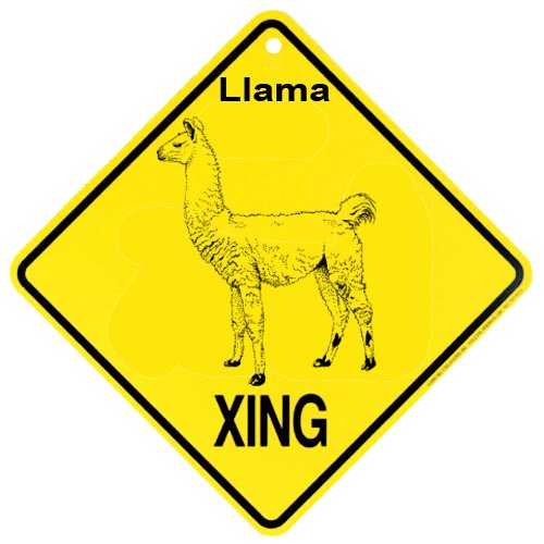 Llama Xing Сaution Crossing Sign