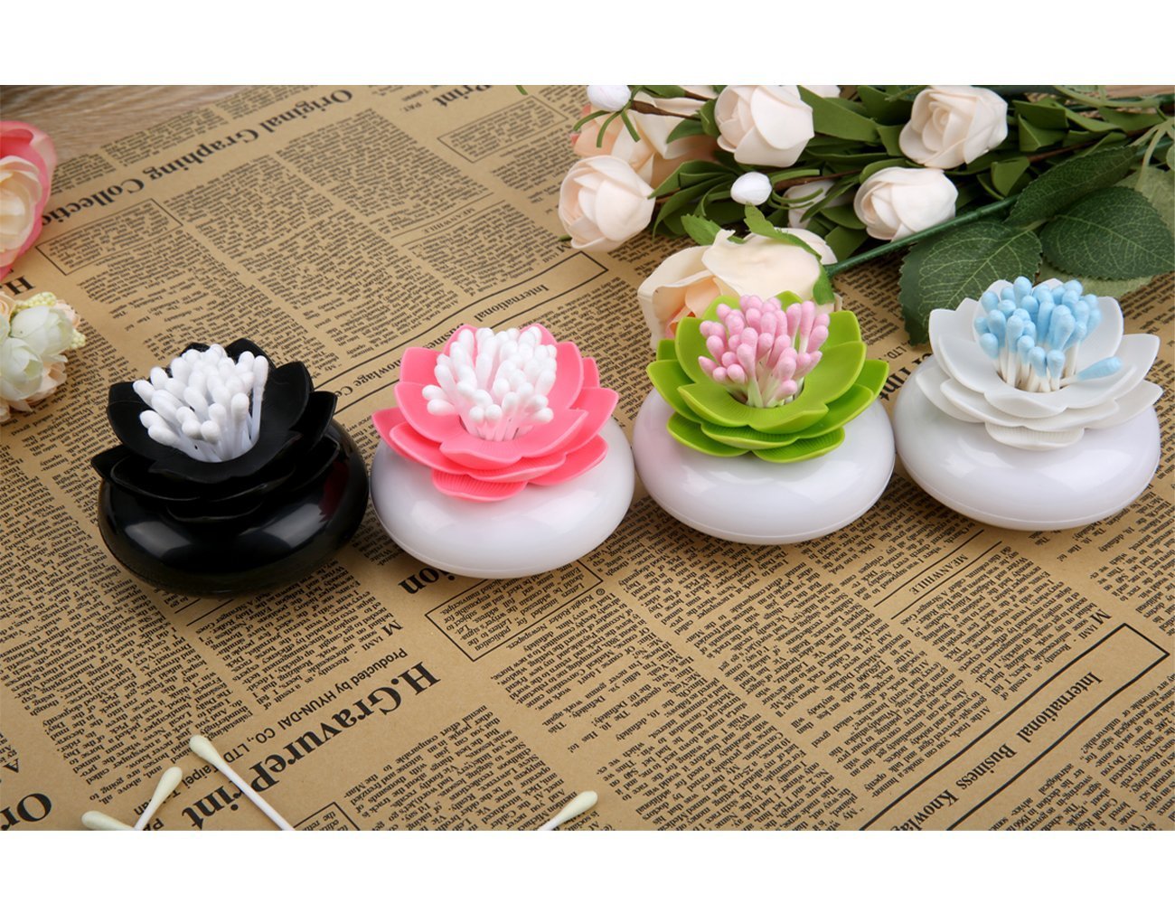 Lotus Cotton Swab Holder