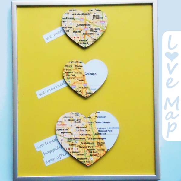 Love Map Wall Art
