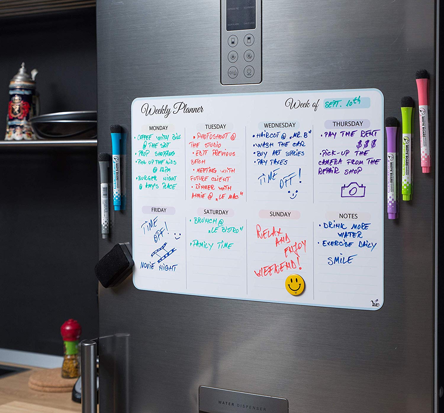 Magnetic Dry Erase Planner for Fridge