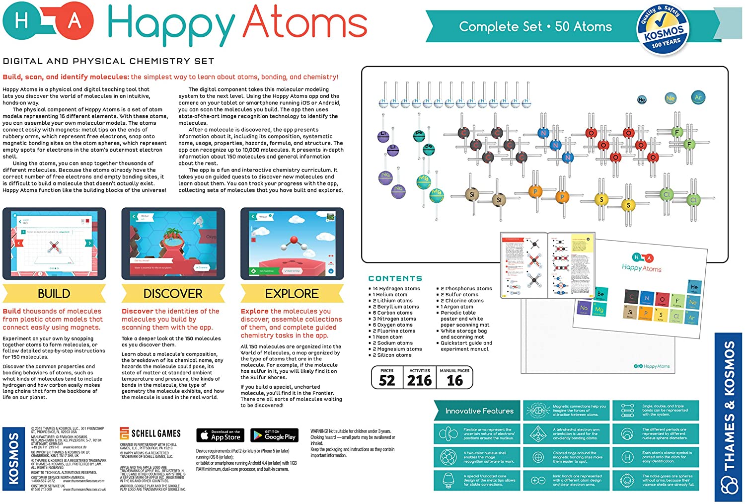 Magnetic Molecular Modeling Set and iOS App