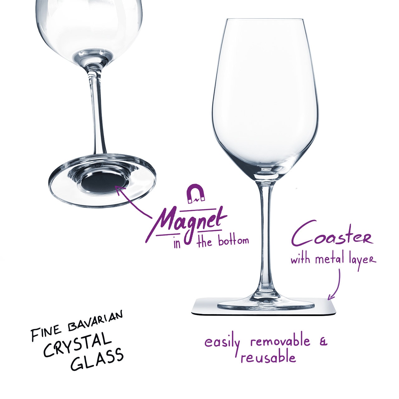Magnetic Wine Glasses