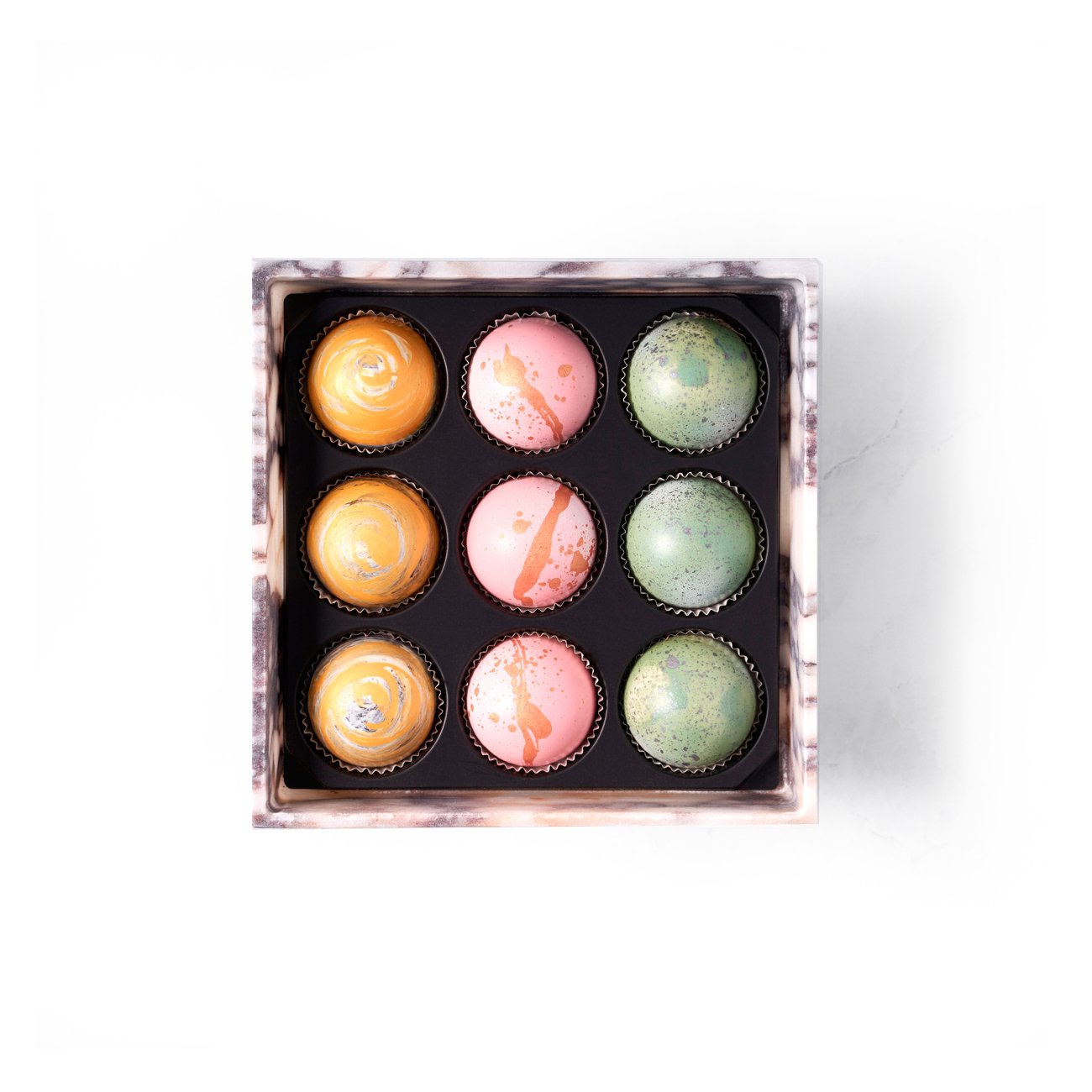 Marble Box of Chocolate Truffles