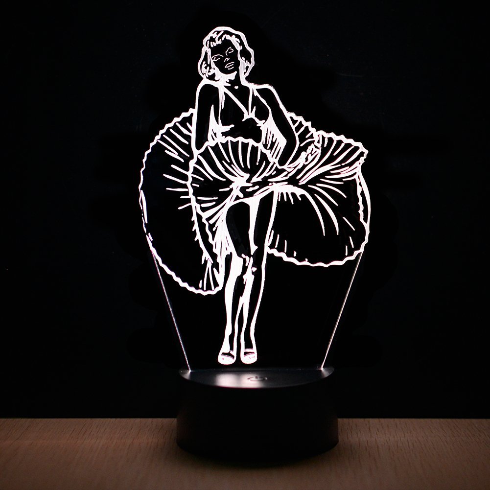 Marilyn Monroe 3D LED Lamp