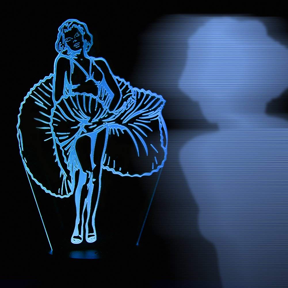 Marilyn Monroe 3D LED Lamp