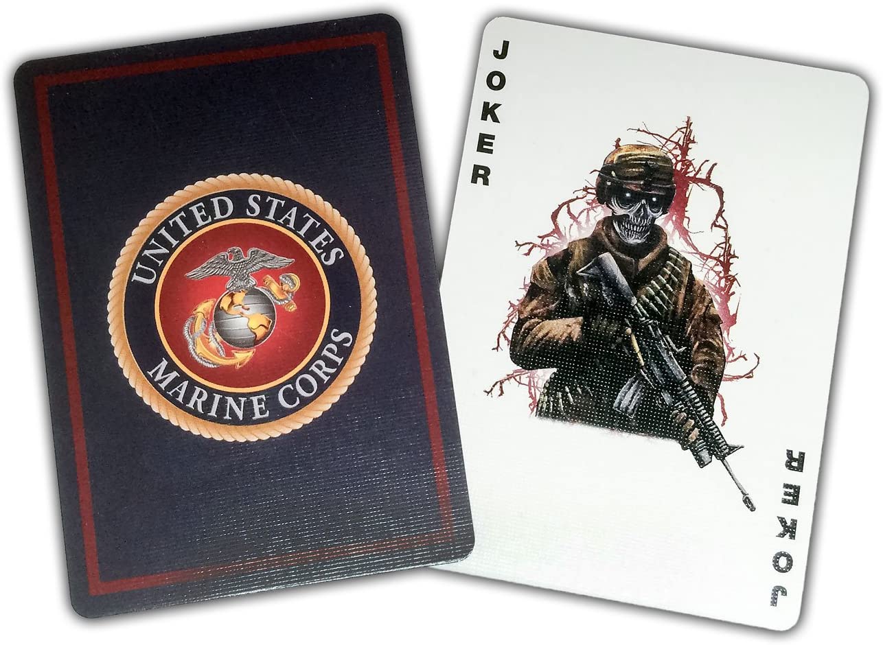 Marine Corps Playing Cards with Dice Gift Set