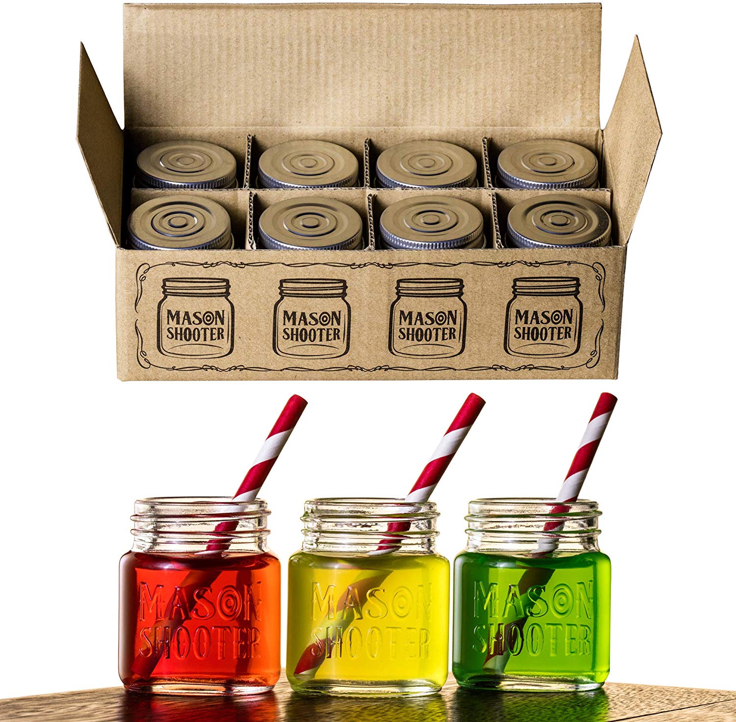 Mason Jar Shot Glasses with Lids