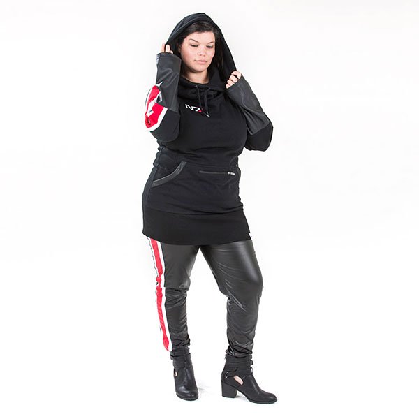 Mass Effect N7 Long Vinyl Ladies' Cowl Hoodie