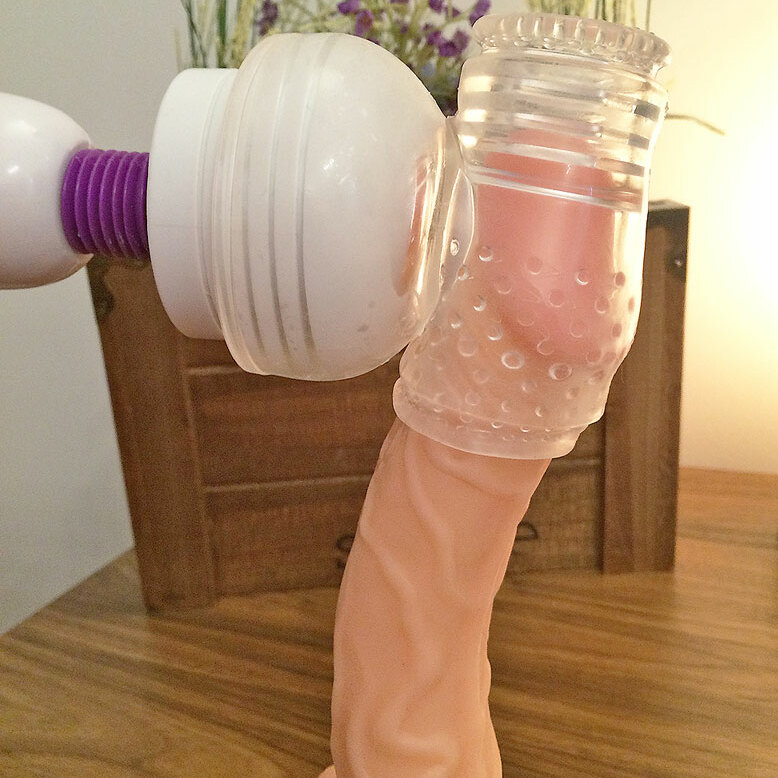 Hammerhead Masturbator Attachment for Wand-style Vibrator