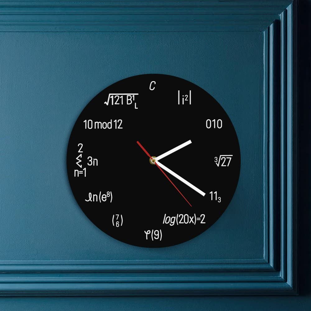 Math Formula Wall Clock 