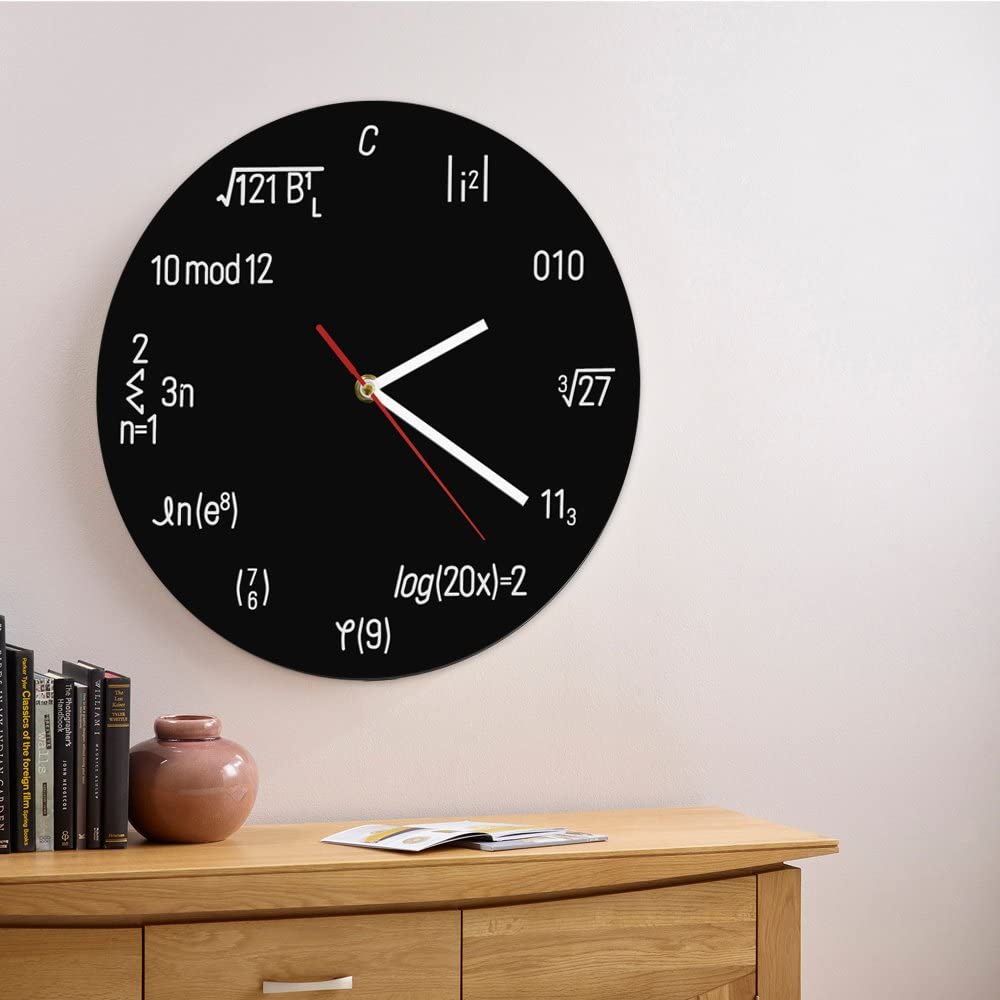 Math Formula Wall Clock 