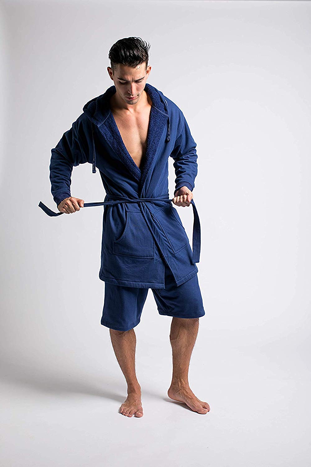 men towel bathrobe