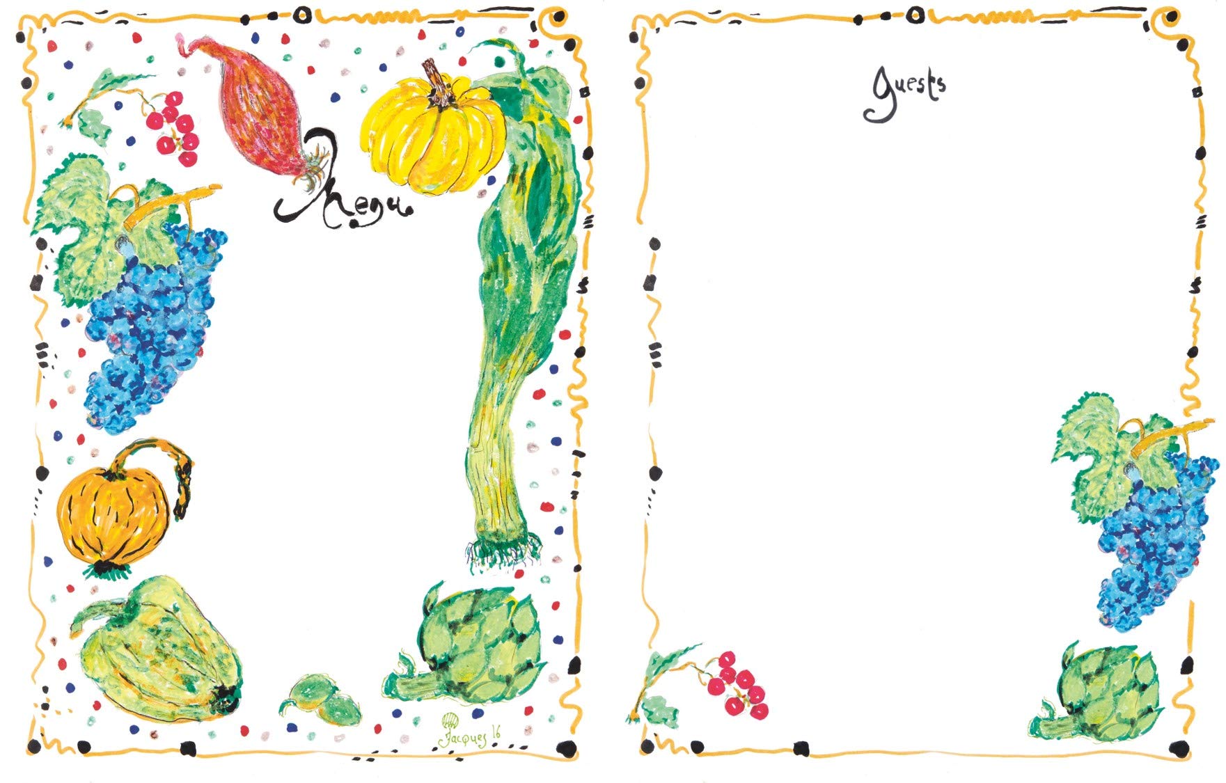 Menus: A Book for Your Meals and Memories