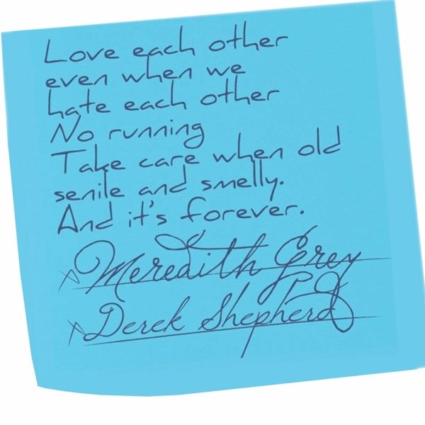 Meredith Derek Vows Grey Sticker