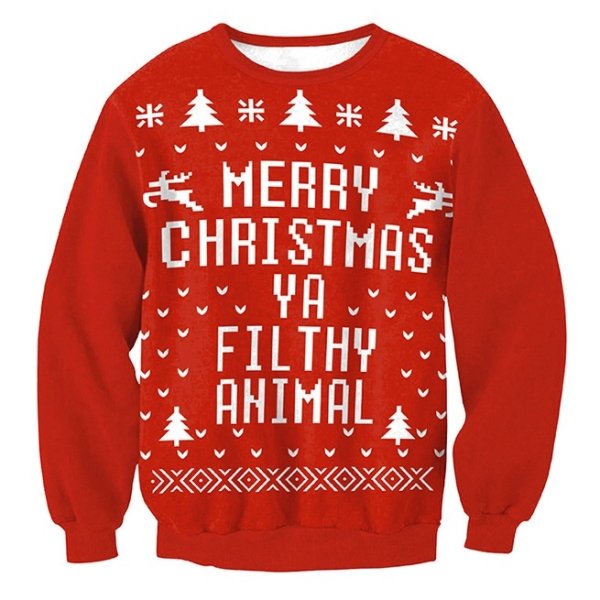 Merry Christmas Ya Filthy Animal Swetashirt