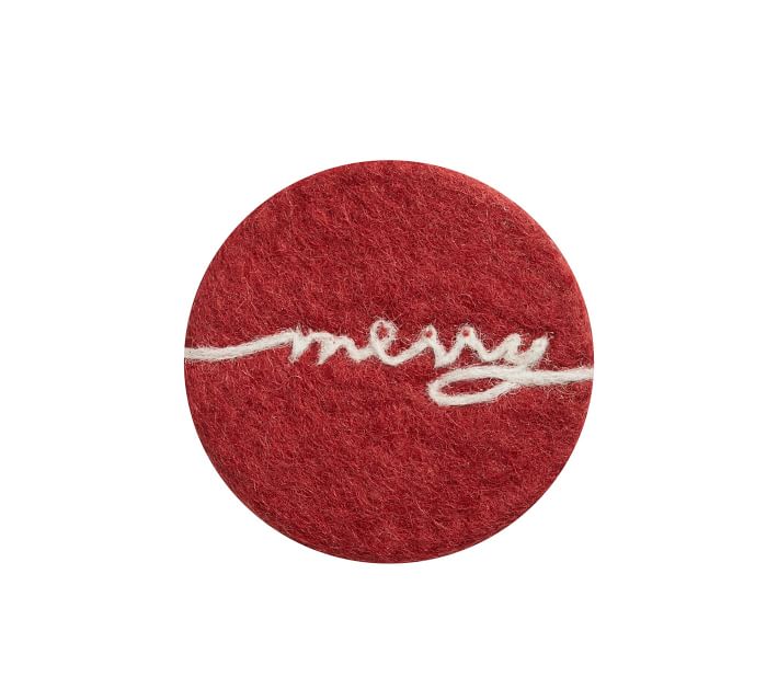 Merry Wool Felt Coasters