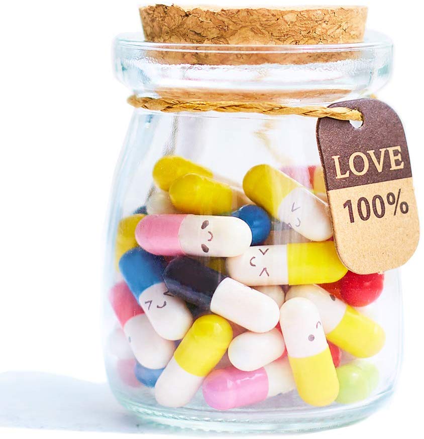 Message In a Bottle Colorful Pills