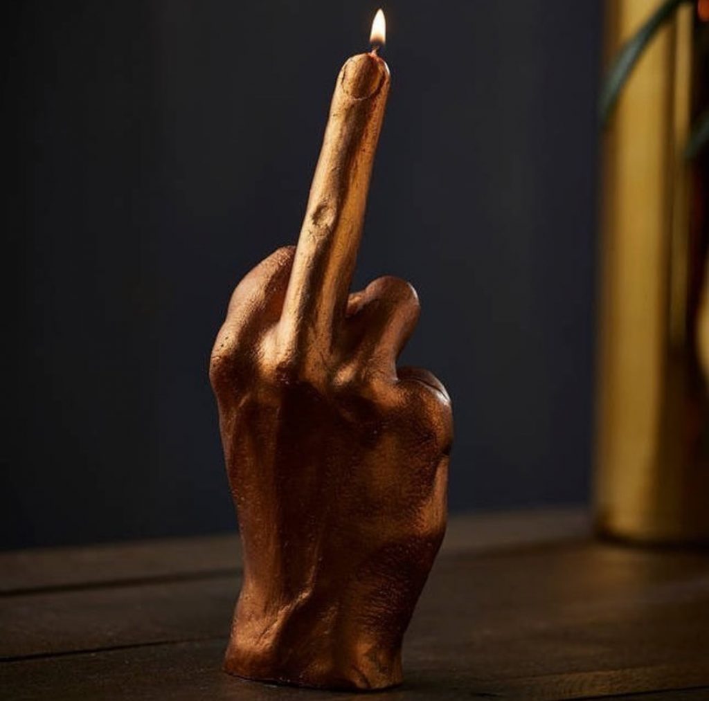 Middle Finger Candle