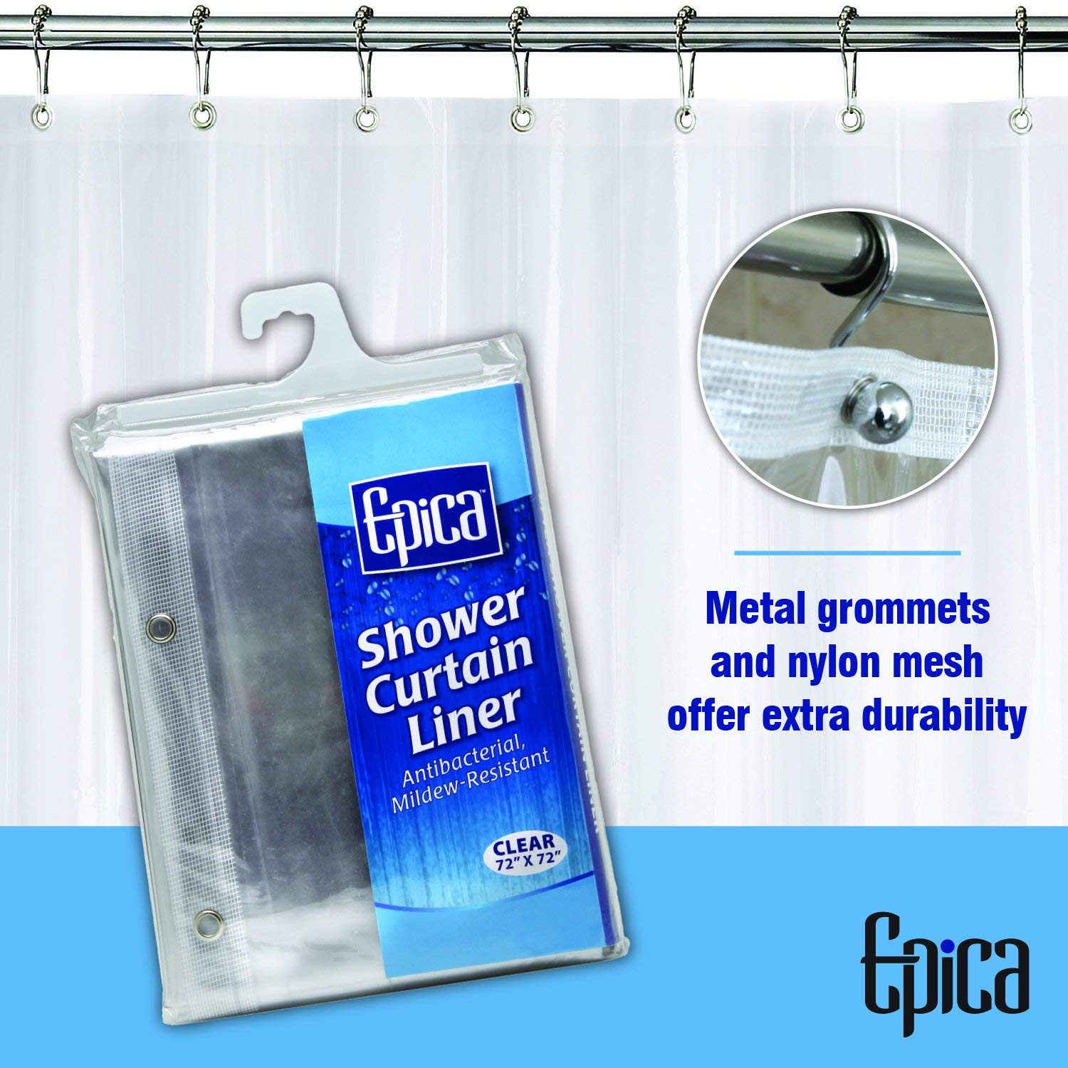 Mildew Resistant Shower Curtain Liner 