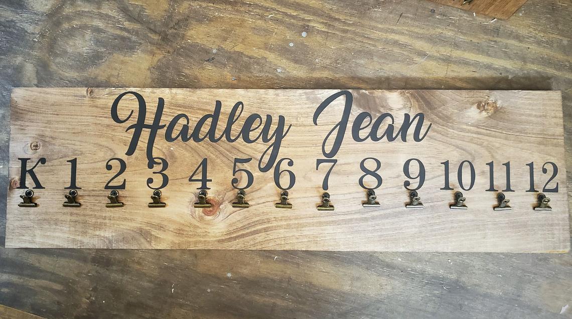 Milestone School Year Pictures Display