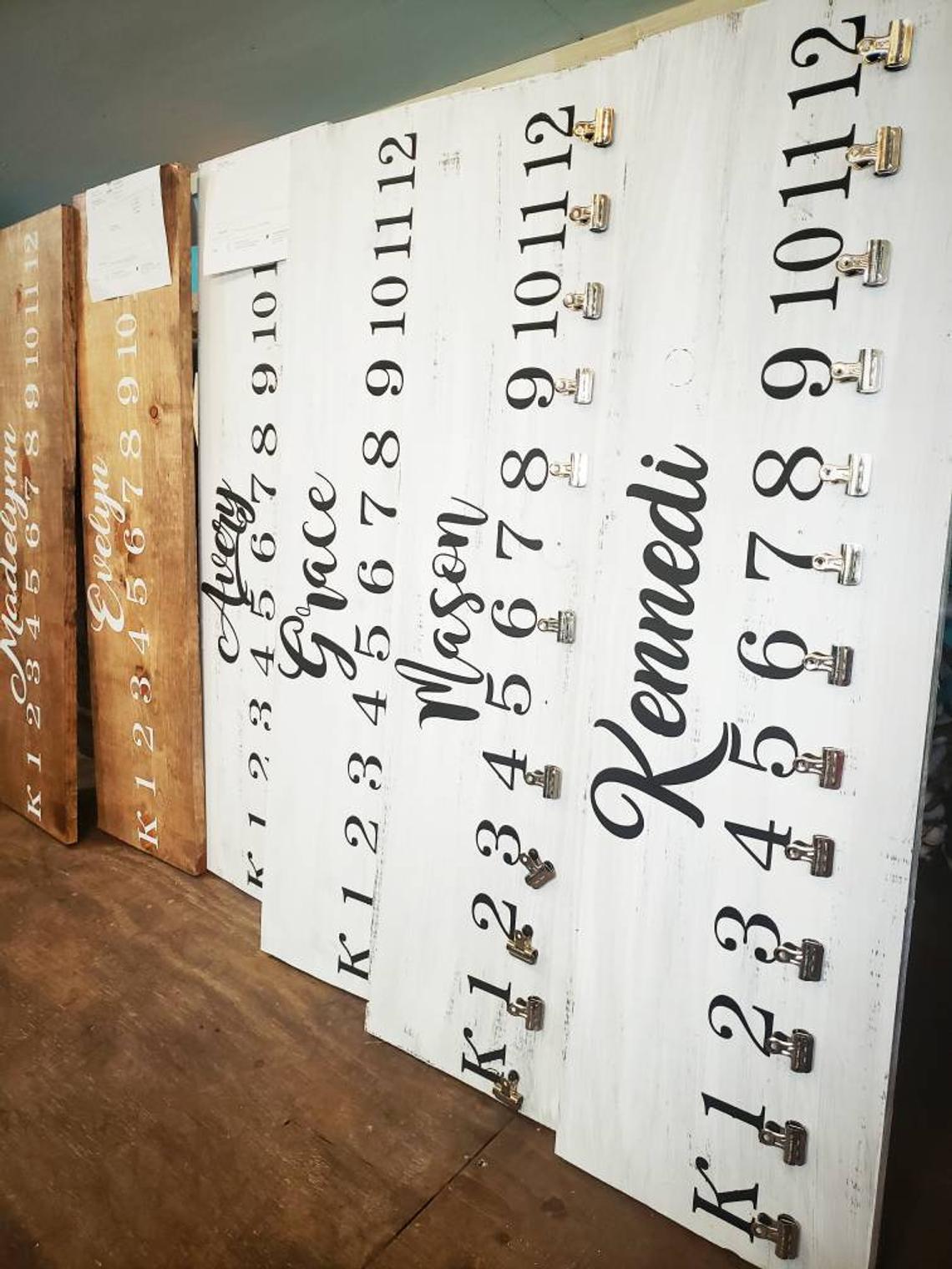 Milestone School Year Pictures Display