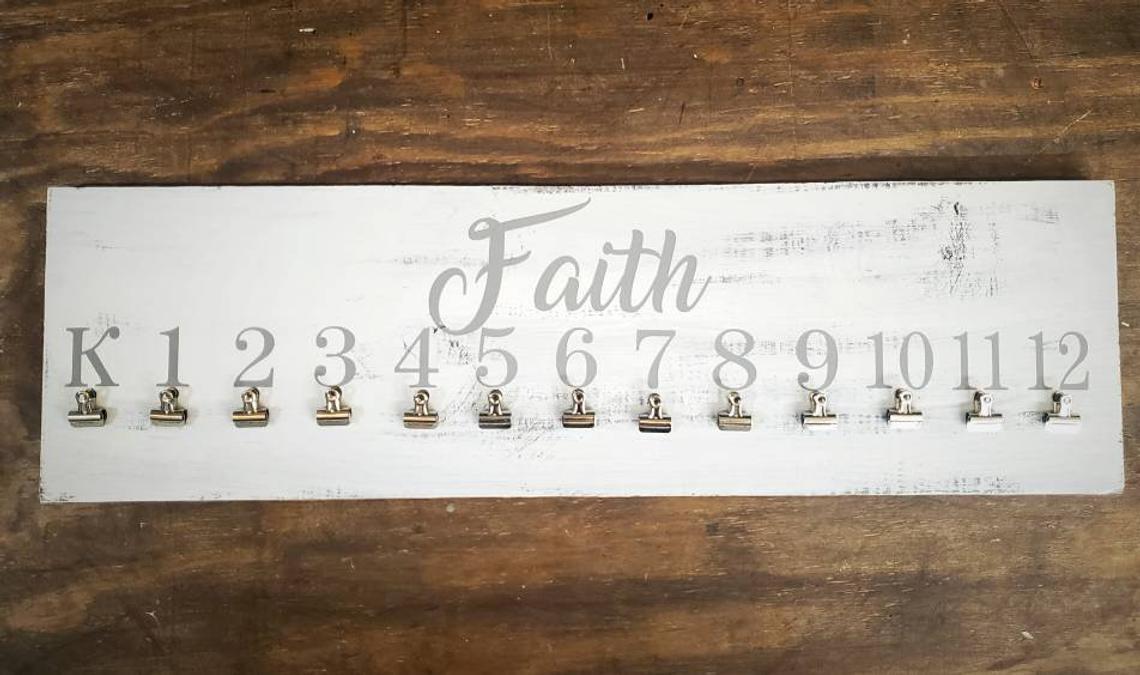 Milestone School Year Pictures Display