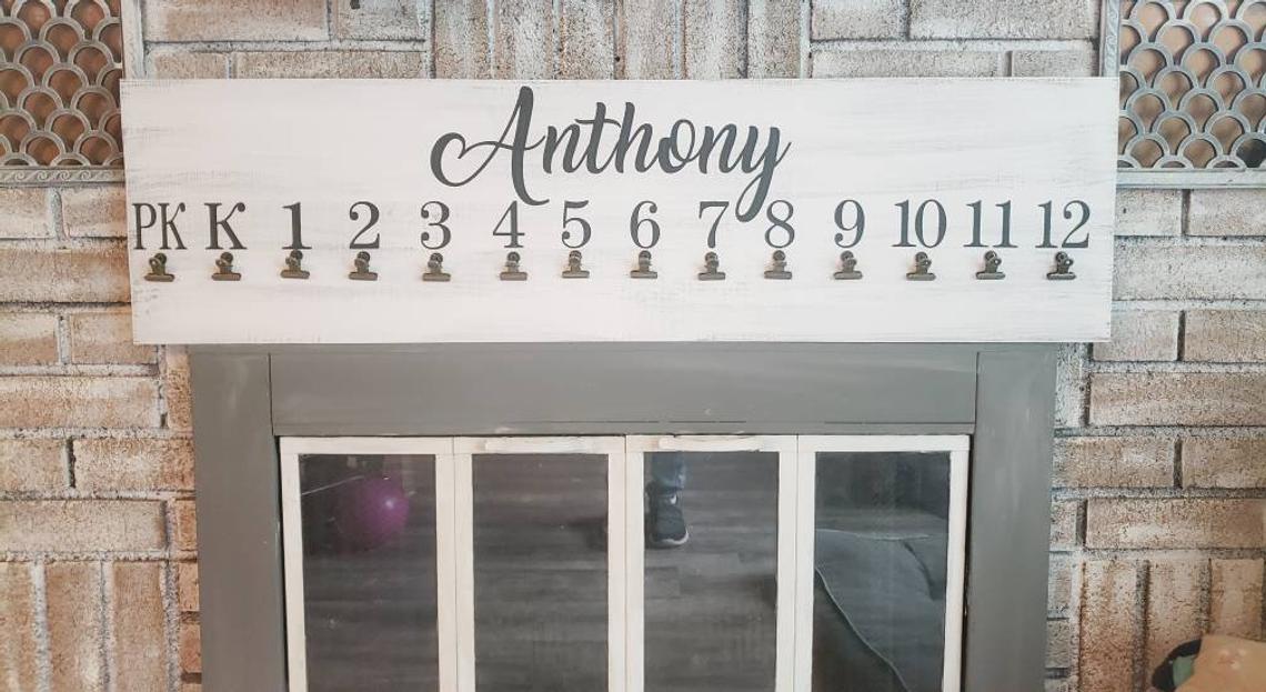 Milestone School Year Pictures Display