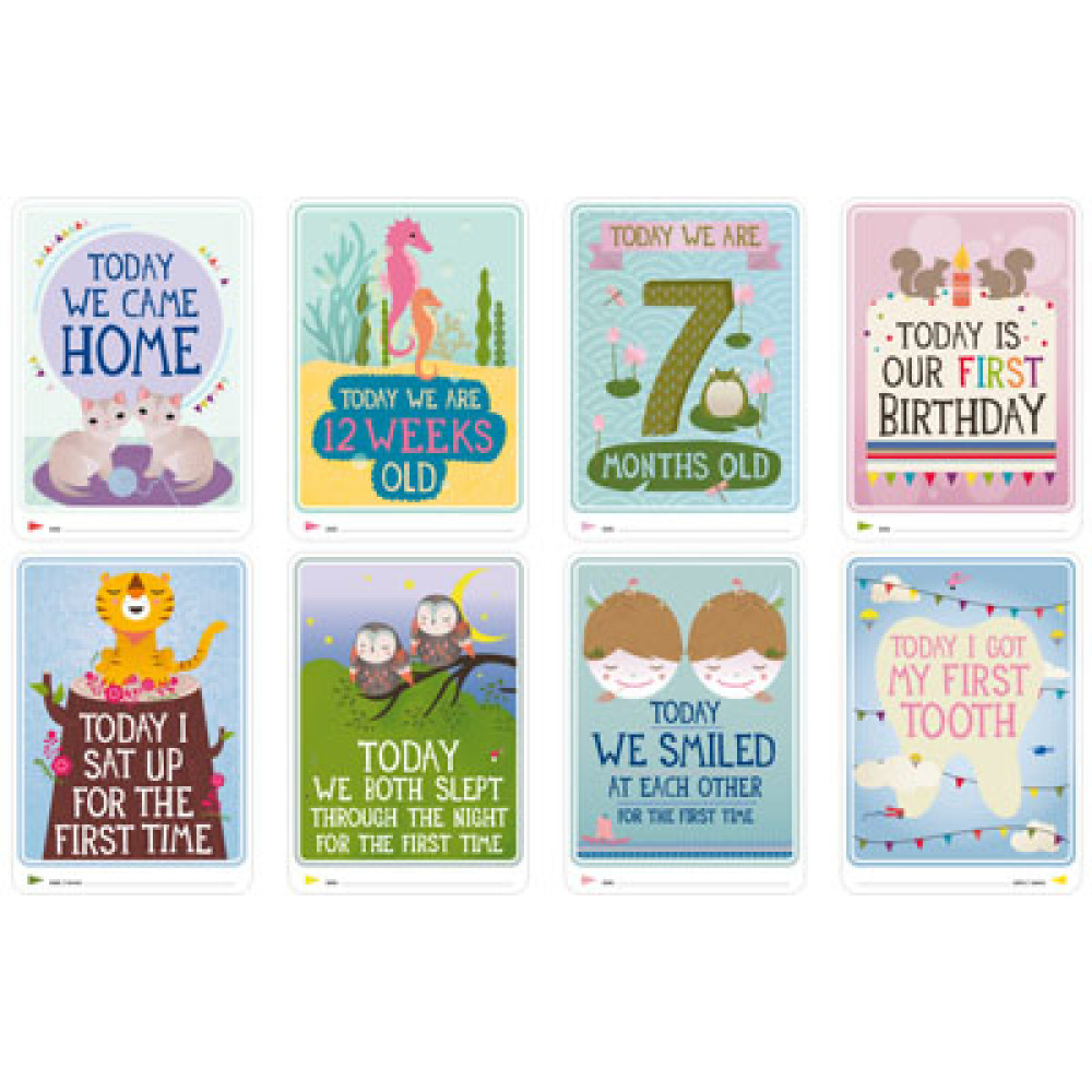 Milestone Twins Baby Cards