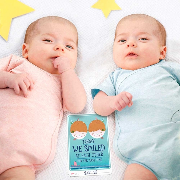 Milestone Twins Baby Cards