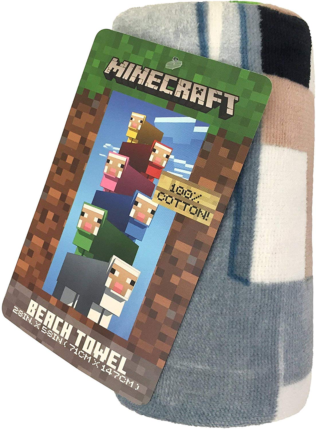 Minecraft Rainbow of Sheep Towel | Giftopix