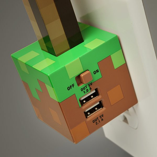 Minecraft Redstone Torch USB Wall Charger