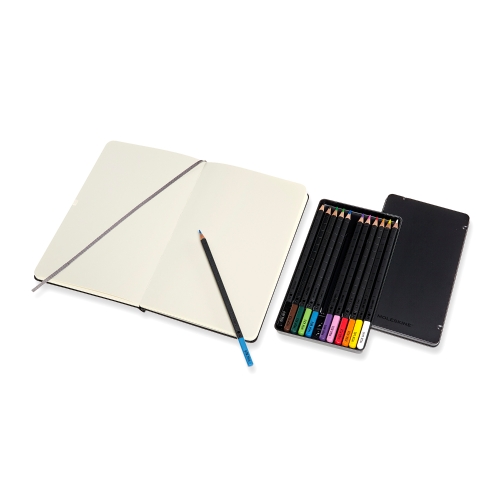 Moleskine Sketchbook and Watercolour Pencils Set