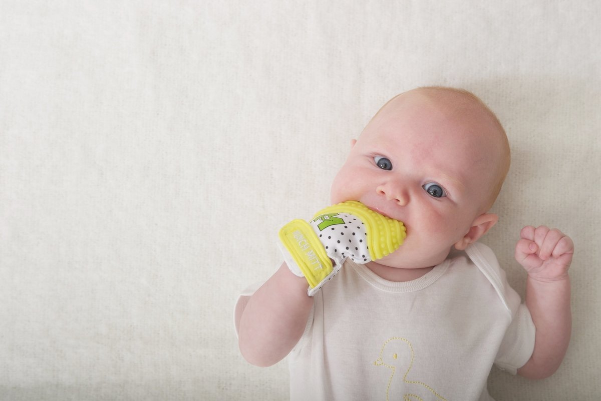 Mom-Invented Silicone Teether Mitten