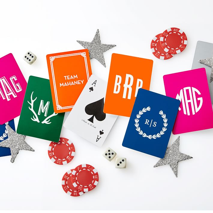 Monogrammed Double Deck Playing Cards