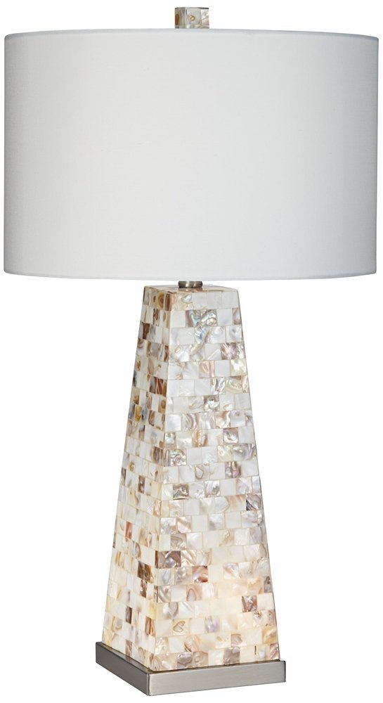 Mother of Pearl Tile Vase Table Lamp