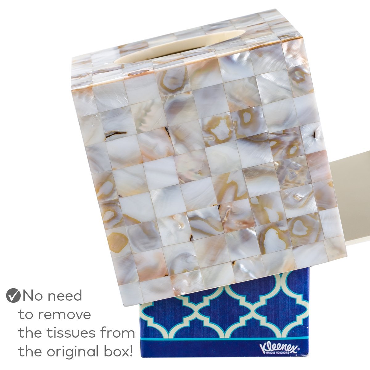 Mother of Pearl Tissue Box