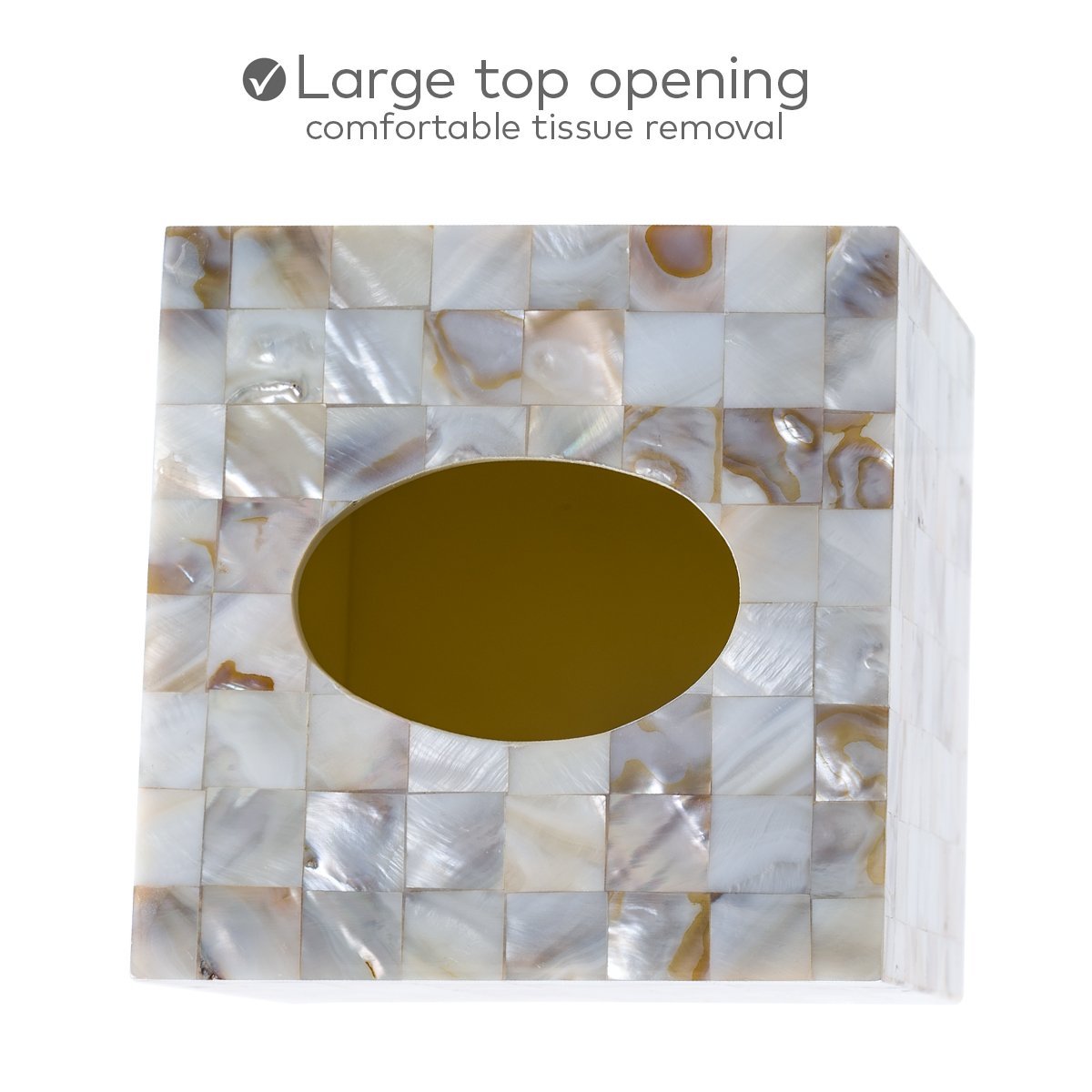 Mother of Pearl Tissue Box