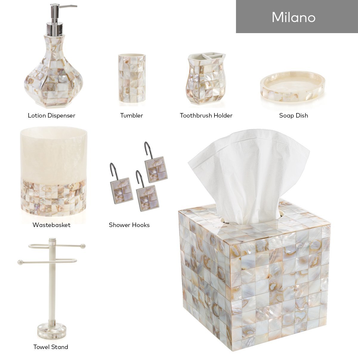 Mother of Pearl Tissue Box