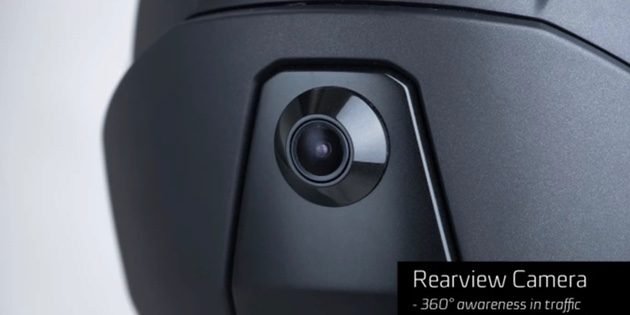 Motorcycle Helmet With Rear-view Camera