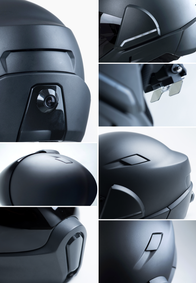 Motorcycle Helmet With Rear-view Camera