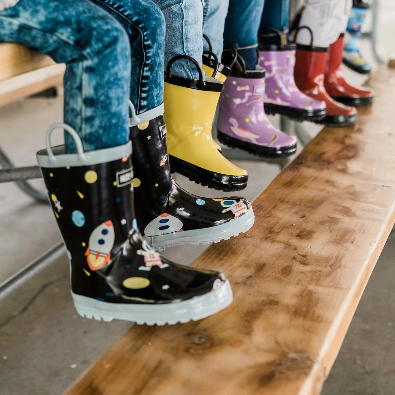 Mucky Wear Kid's Astronauts Rain Boots