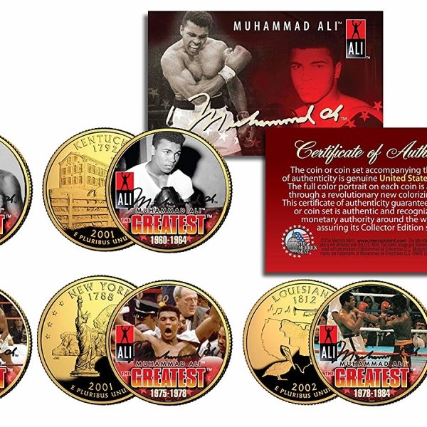 Muhammad Ali Gold Plated Quarter 5-Coin Set